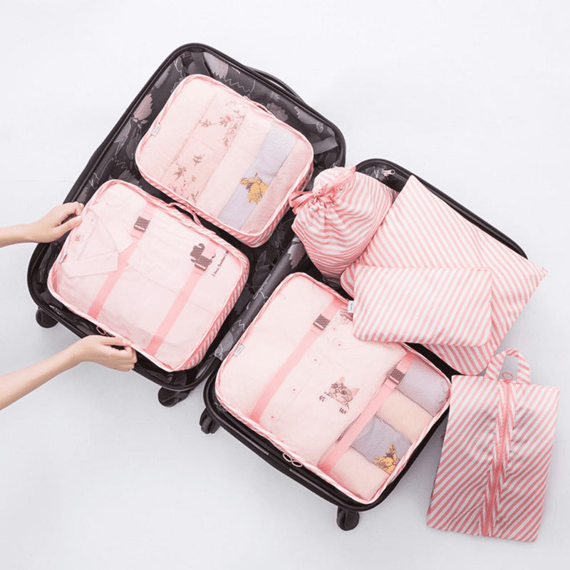 Kit de 7 Bolsas Organizadoras Para Viagem Baby Mamma Shop