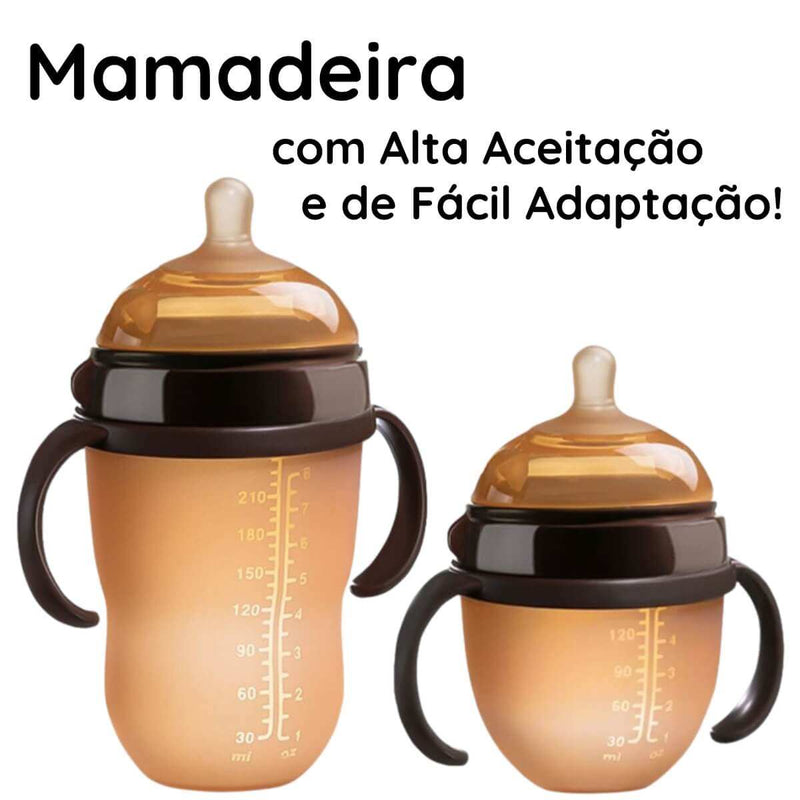 Mamadeira Tetadeira - Simula o Seio Materno (Ganhe + 2 Bicos Extra de Brinde) Baby Mamma Shop