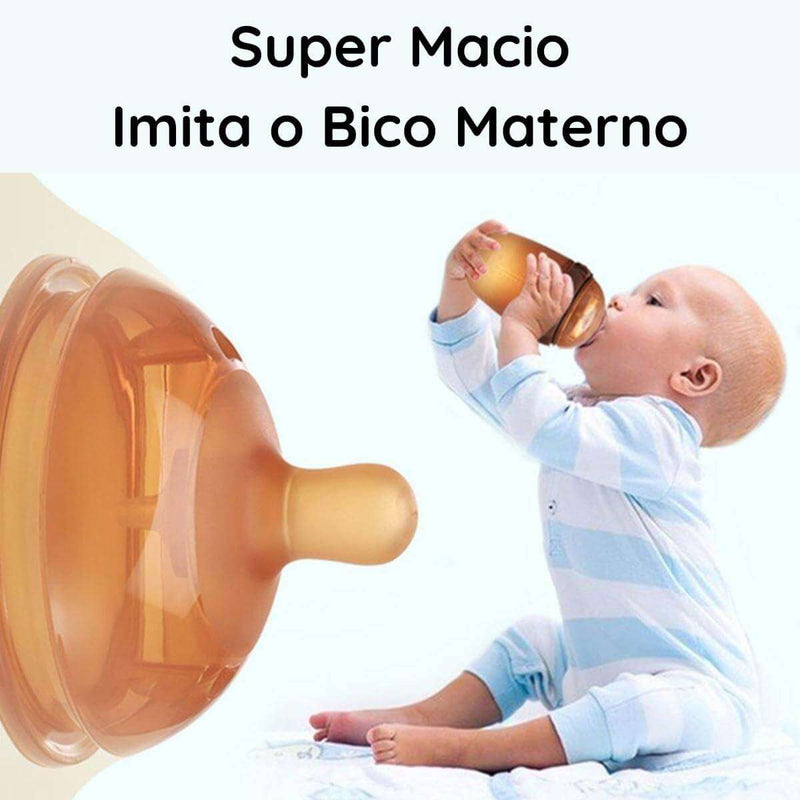 Mamadeira Tetadeira - Simula o Seio Materno (Ganhe + 2 Bicos Extra de Brinde) Baby Mamma Shop