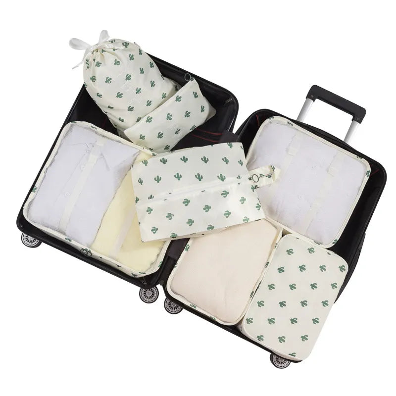 Kit de 7 Bolsas Organizadoras Para Viagem Baby Mamma Shop