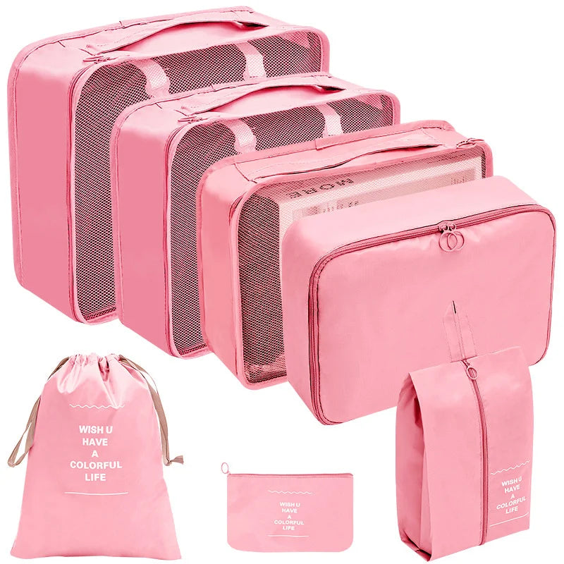 Kit de 7 Bolsas Organizadoras Para Viagem Baby Mamma Shop