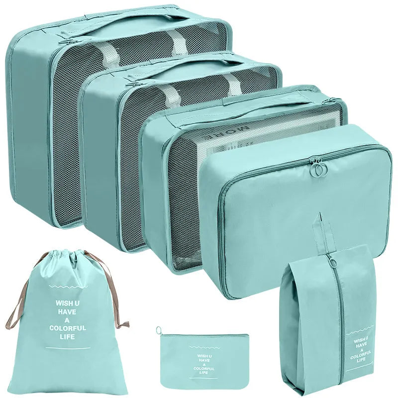 Kit de 7 Bolsas Organizadoras Para Viagem Baby Mamma Shop